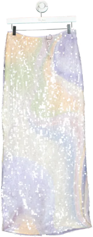 ASOS Multicolour Sequin Midi Skirt UK 10