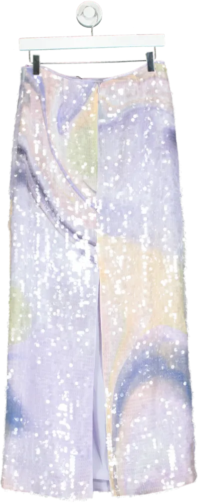 ASOS Multicolour Sequin Midi Skirt UK 10