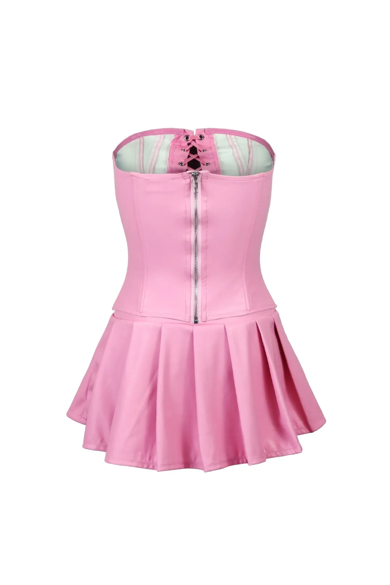Battlefield Faux Leather Corset & Skirt SET