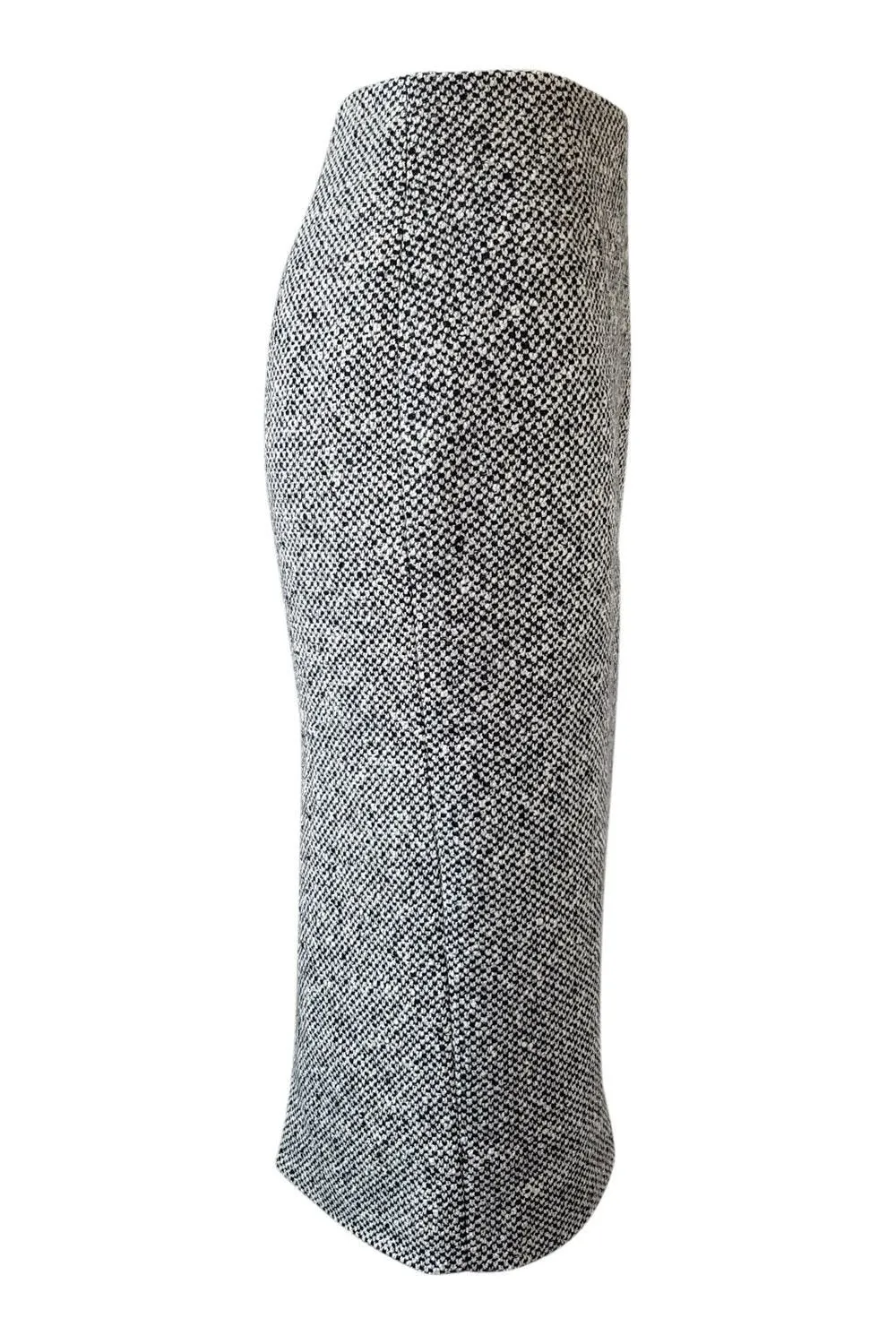 Emanuel Ungaro Vintage Black and White Tweed Pencil Skirt, Italian Size 34