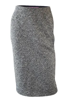 Emanuel Ungaro Vintage Black and White Tweed Pencil Skirt, Italian Size 34