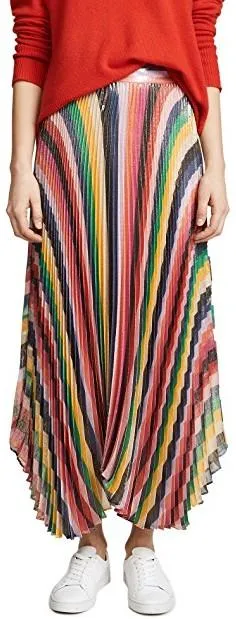 Womens Stylish Katz Sunburst Pleat Midi Skirt - Elegant and Flattering Design
