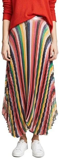 Womens Stylish Katz Sunburst Pleat Midi Skirt - Elegant and Flattering Design